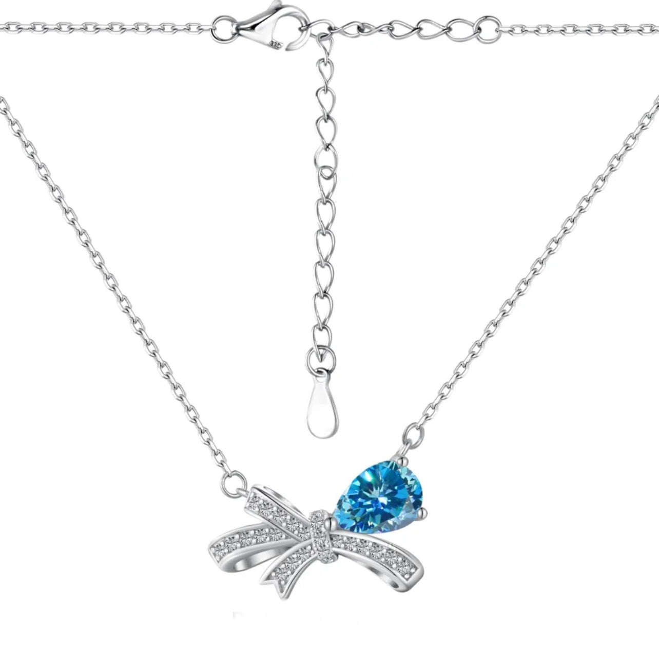 Romantic Knot Necklace - Blue